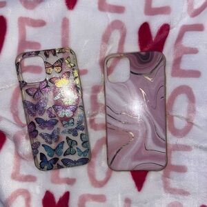 Amazon Butterfly and Marble Phone Cases - Multicolor and Pink